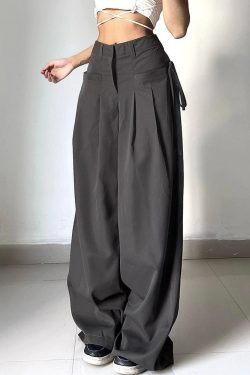 High Waisted Y2K Loose Wide Leg Sweatpants - Streetwear Vintage