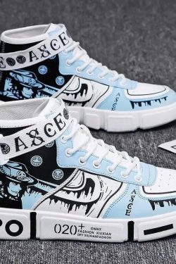 Japanese Anime Sneakers - Handmade & Perfect for Summer