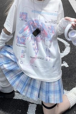 Kawaii Anime Print Shirt Loose Fit Harajuku Fashion