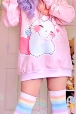 Kawaii Bunny Sweatshirt - Unisex Fairy Kei Harajuku Fashion