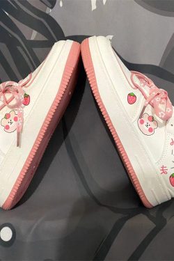 Kawaii Lolita Pink Platform Sneakers for Women