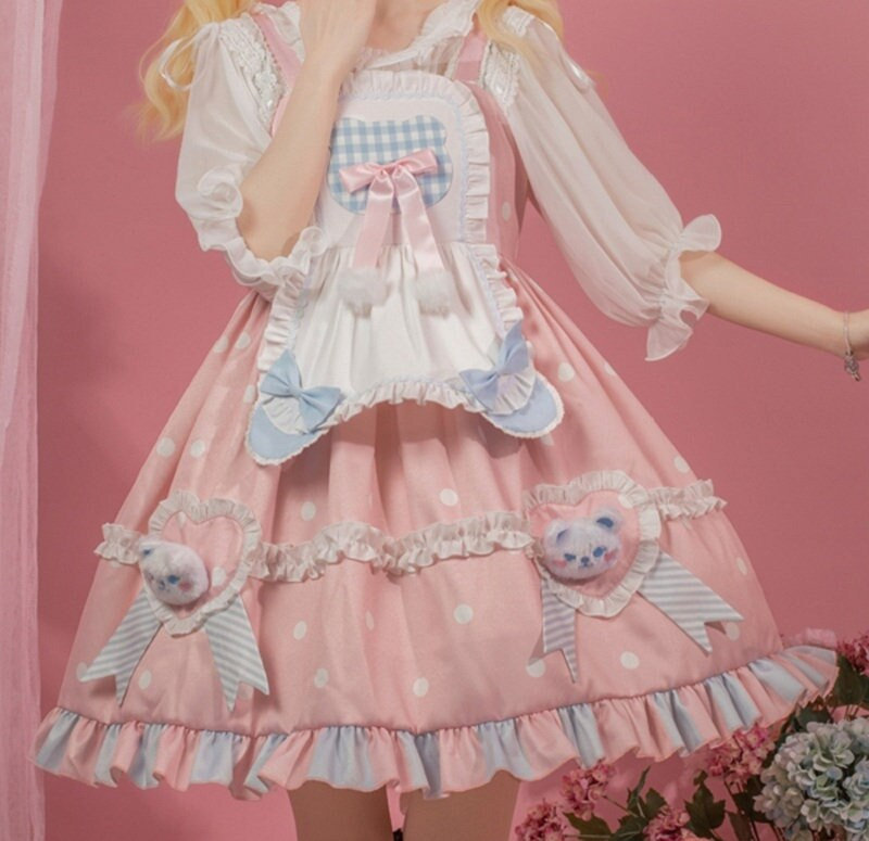 Kawaii Pink Lolita Dress - Women's JSK Cosplay Fashion