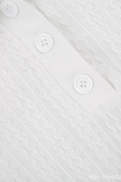 Kawaii White Cropped Knit Shirt - Korean Style