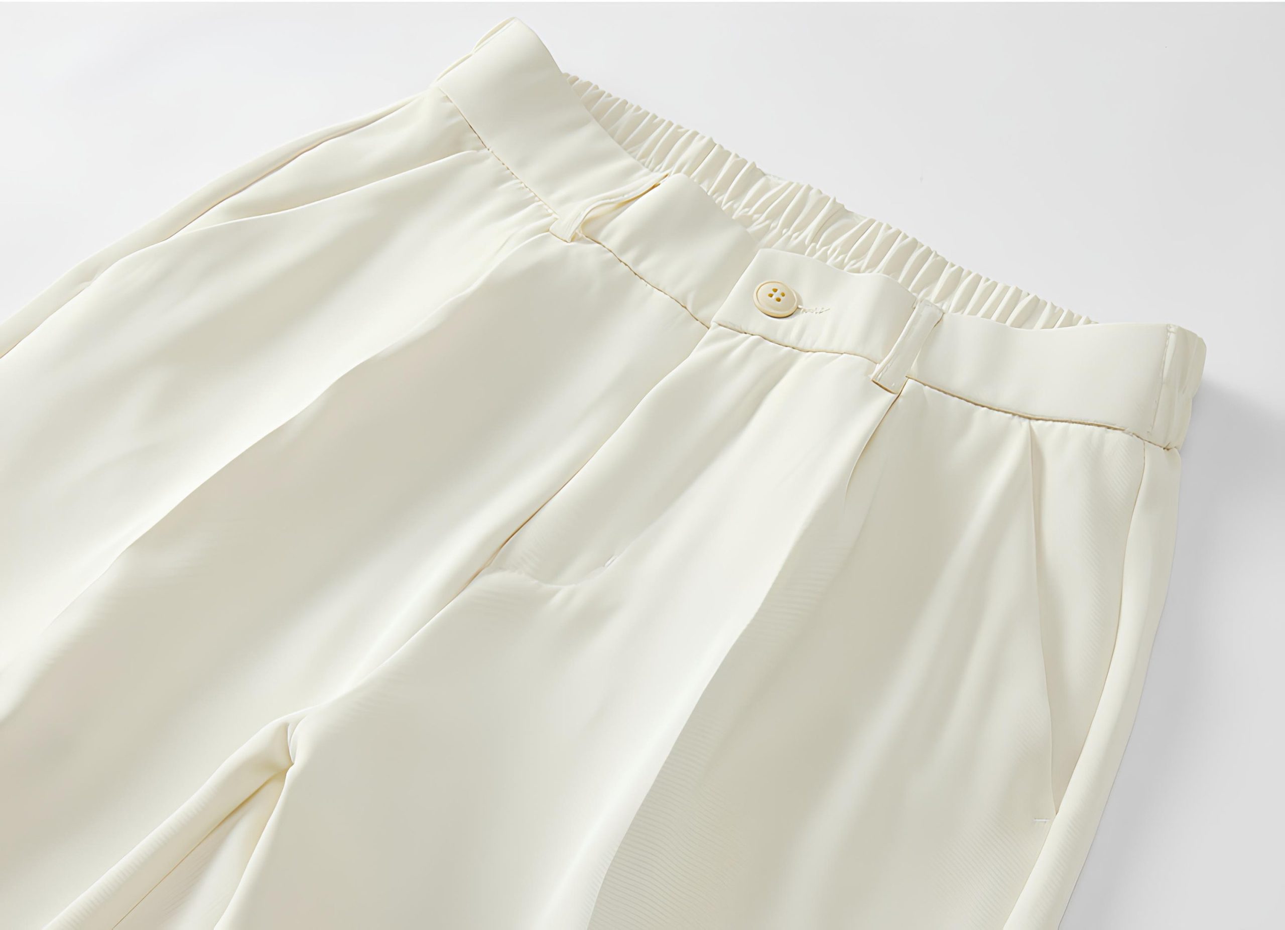 Korean Semi-Wide Waist Slacks - Breathable Casual Trousers