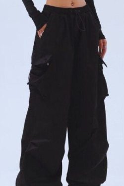 Korean Streetwear Cargo Pants - Comfy Baggy Trousers