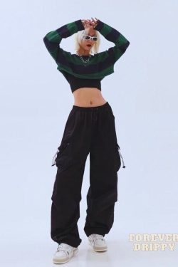 Korean Streetwear Cargo Pants - Comfy Baggy Trousers