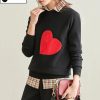 Korean Style Heart Embroidered Sweater - Y2K Fashion