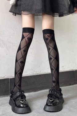 Lolita Style Knee Socks - Elastic Sixture Socks