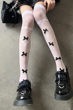 Lolita Style Knee Socks - Elastic Sixture Socks