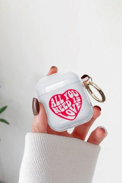 Love Heart Print AirPods Pro Case - Indie Aesthetic Cute & Protective