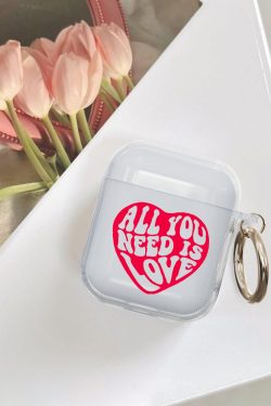 Love Heart Print AirPods Pro Case - Indie Aesthetic Cute & Protective