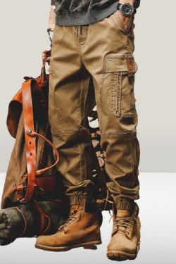 Men's Y2K Vintage Loose Cargo Pants - Elastic Waist & Harem Fit