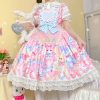 Pink Lolita Dress JSK Fairy Fashion Kawaii Suspender Women Sling