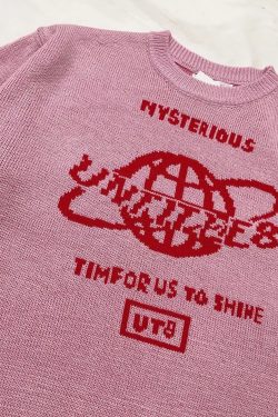 Pink OverSized Y2K Clothing Sweater - Unisex Grunge Hoodie