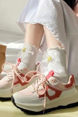 Pink Sneakers - Women's Kawaii Harajuku Platform Shoes