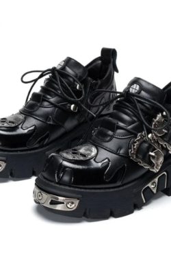 Punk Leather Retro Boots - Men and Women's Metal Niche Design