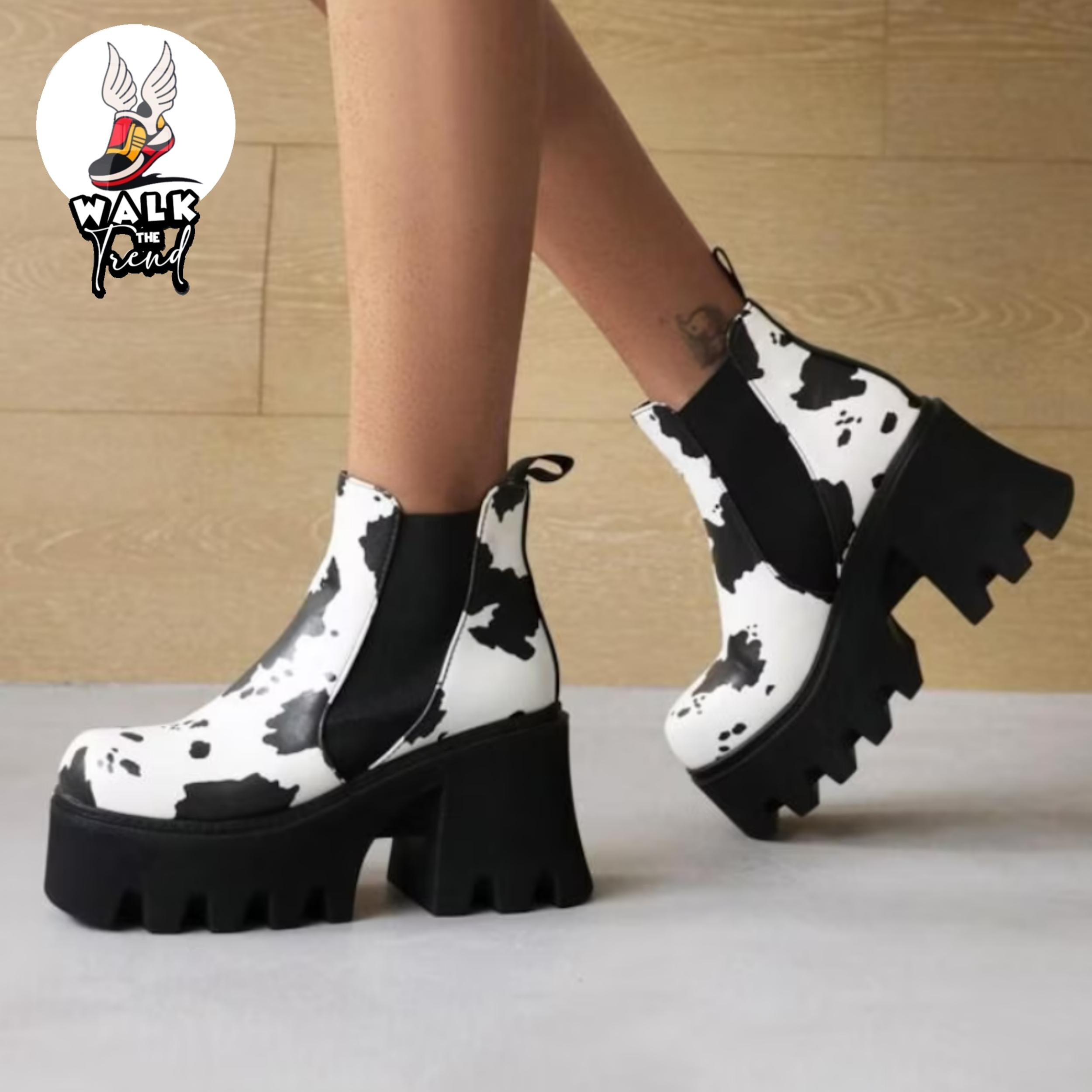 Punk Style Women's Ankle Boots with Thick Sole