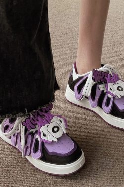 Purple Harajuku Platform Shoes - Y2K Fashion Womens Shoes