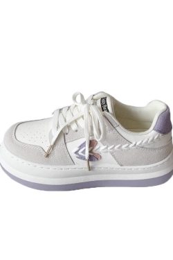 Purple Love Platform Sneakers - Women's Canvas Casual Shoes