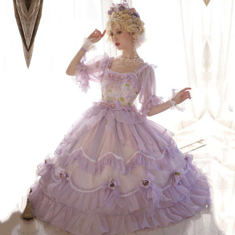 Purple Princess Lolita Dress for Women - Cute Cosplay Costume