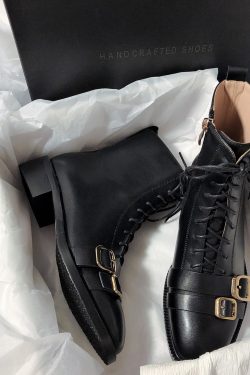Renaissance Chelsea Leather Boots - Square Toe Versatile Style