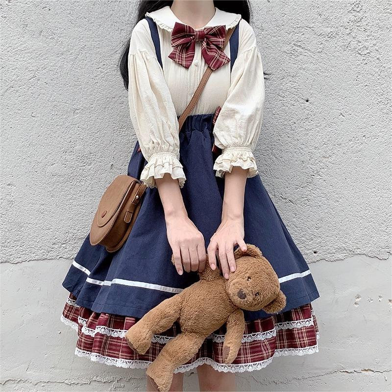 School Style Lolita Skirt - Summer Plus Size Y2K Clothing