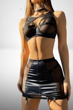 Sexy Transparent Bra and Briefs Set - Y2K Clothing
