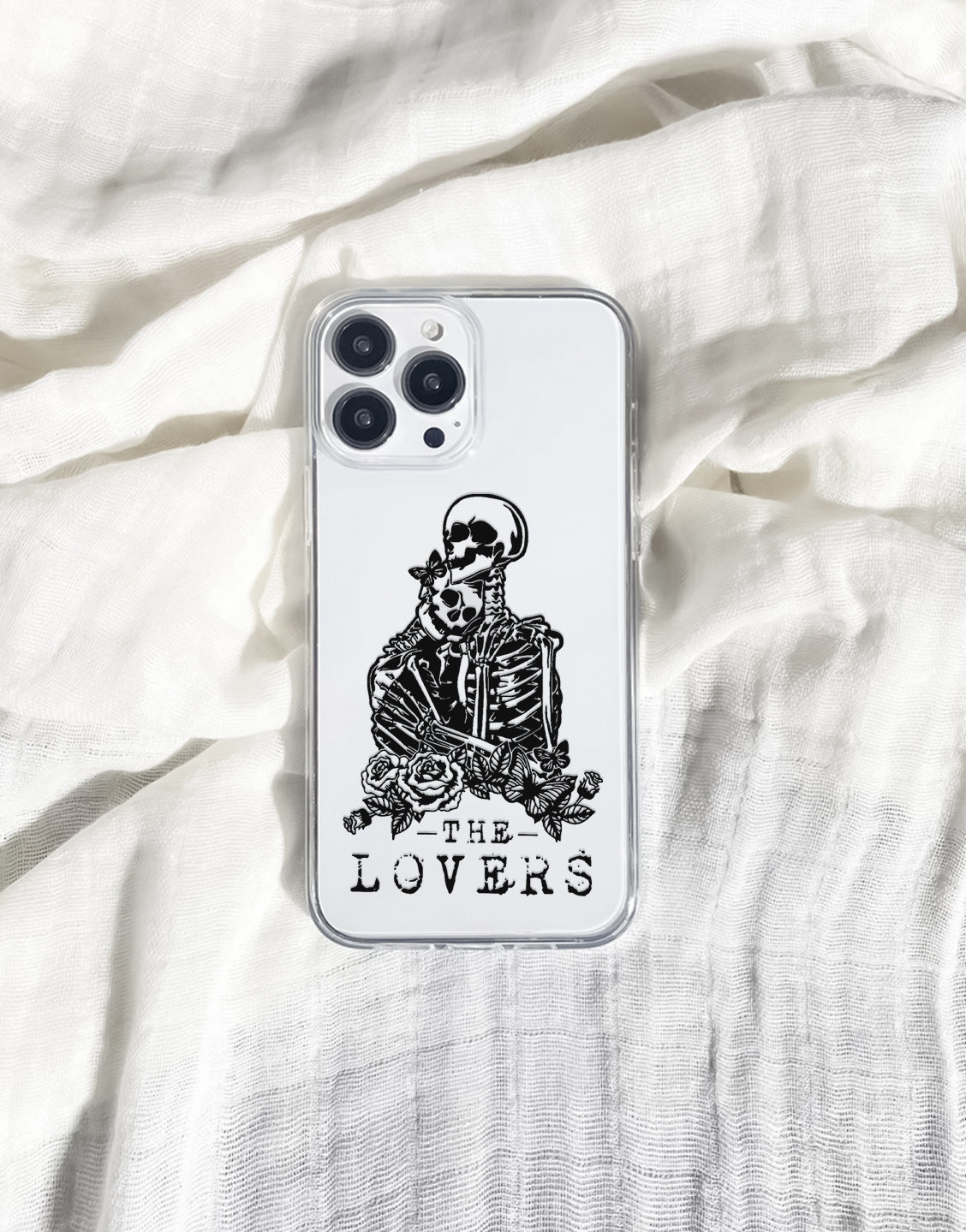 Skeleton Tarot Phone Case for iPhone 14 Pro Max - Y2K Clothing