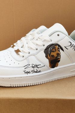 Tupac Rapper 2Pac Platform Sneakers - Y2K Clothing