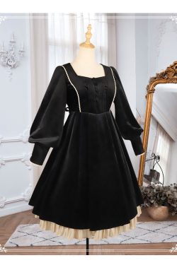 Velvet Lolita Skirt - Elegant Court Style Dress