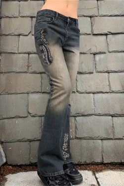 Vintage Alt Jeans Distressed Women Fairy Grunge Cargo Pants