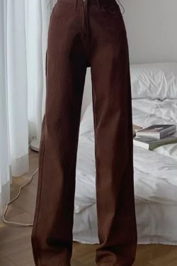 Vintage Brown Skinny Jeans - Grunge Gothic Style