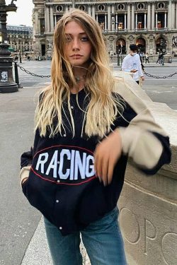 Vintage Nascar Racing Jacket Retro Streetwear