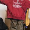 Vintage Red Bomber Jacket | Y2K Streetwear | Zip Up Hoodies