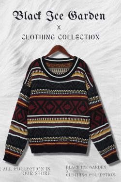 Vintage Retro Sweater Pullover - Y2K Clothing Fashion