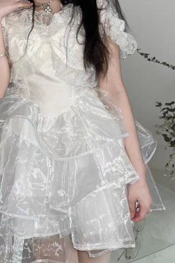 White Lolita Dress Women OP Dress Kawaii Princess Summer Fairy Cosplay