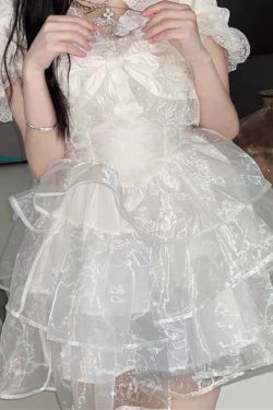 White Lolita Dress Women OP Dress Kawaii Princess Summer Fairy Cosplay