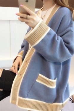 Women's Knitted Fashion Cardigan - Warm Winter Knitwear Coat