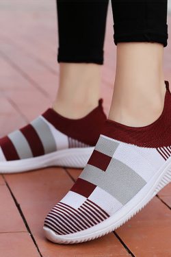 Women's Knitted Vulcanized Sneakers - Y2K Flat Shoes, Mix Colors