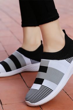 Women's Knitted Vulcanized Sneakers - Y2K Flat Shoes, Mix Colors