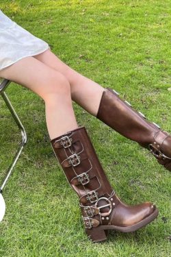 Women's Platform Knee-High Boots | Y2K Clothing