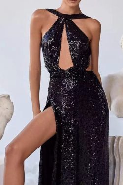 Women's Sequins Evening Dress - Sexy Party Dress for Y2K Clothing