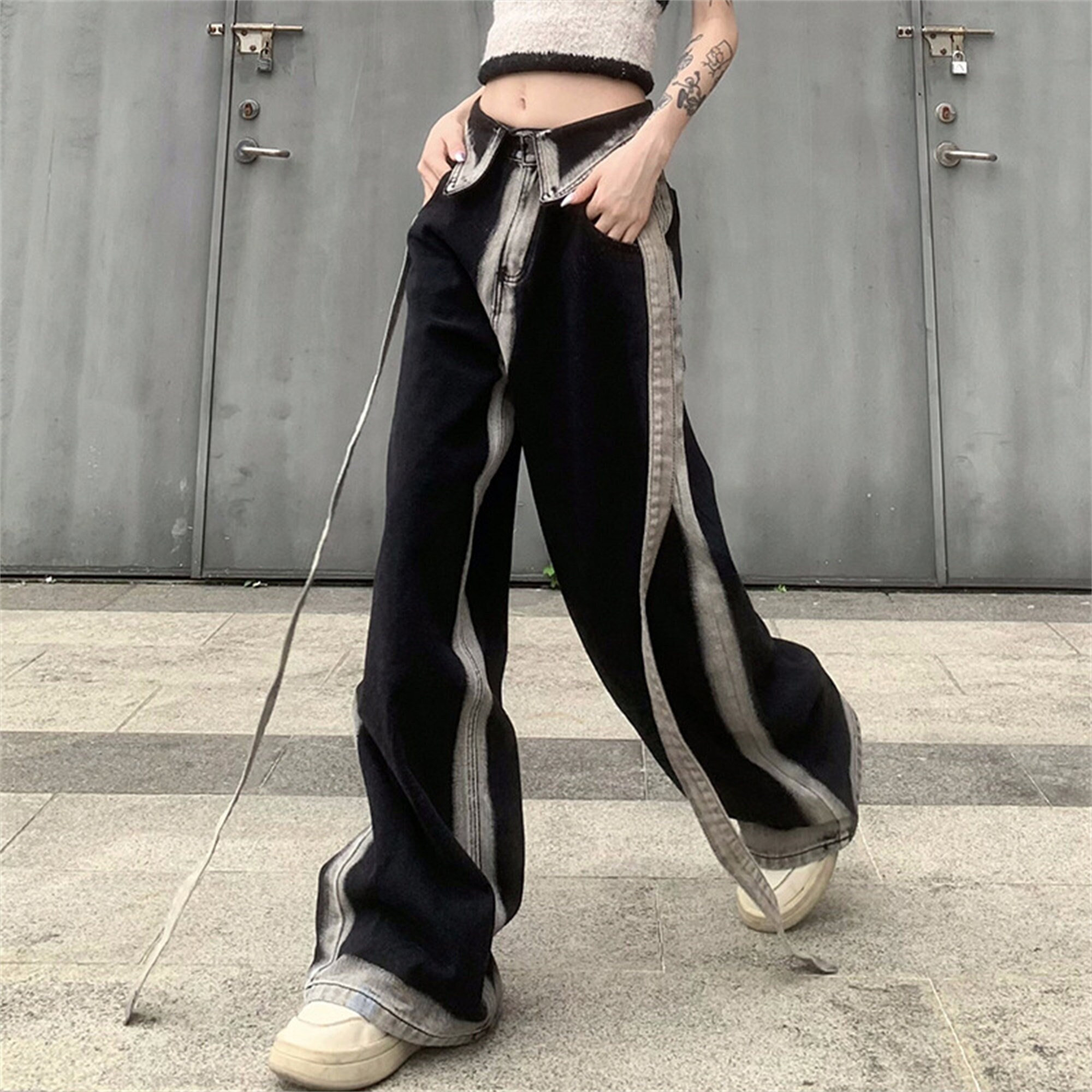 Women's Y2K Casual High-Waisted Jeans & Cargo Pants