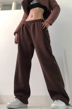 Y2K Aesthetic Cozy Sweatpants for Casual Wear