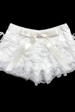 Y2K Aesthetic Lace Ribbon Coquette Shorts