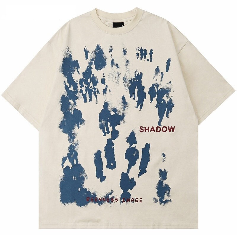Y2K Aesthetic Shadow Graphic Print Fashion Shirt
