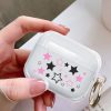 Y2K Aesthetic Stars AirPods Case Pro 1 2 3,Cute Kawaii & Clear