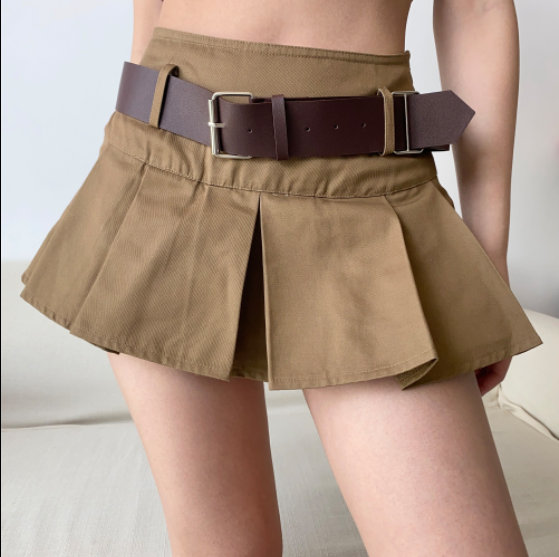 Y2K Aesthetic Super Mini School-Style Skirt