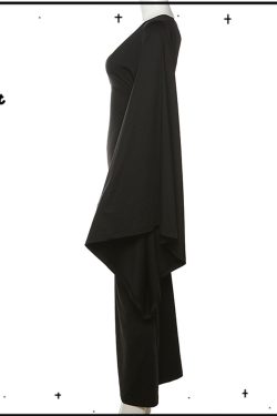 Y2K Backless One-Sleeve Irregular Evening Dress