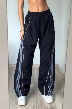 Y2K Baggy Streetwear Sweatpants - Elastic High Waist Joggers